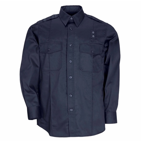 5.11 Tactical Fire Navy Long Sleeve Button Down Style 72157 - Picture 1 of 8